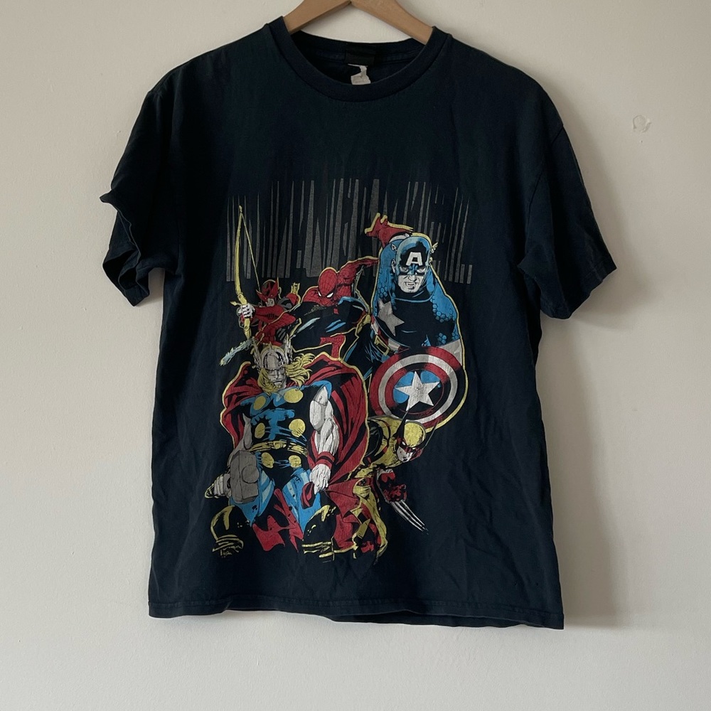 Vintage Y2K Mad Engine marvel superheroes t shirt
